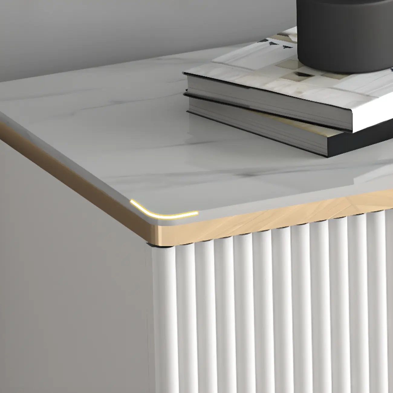 Glam Light Coffee Wood Entryway Shoe Cabinet