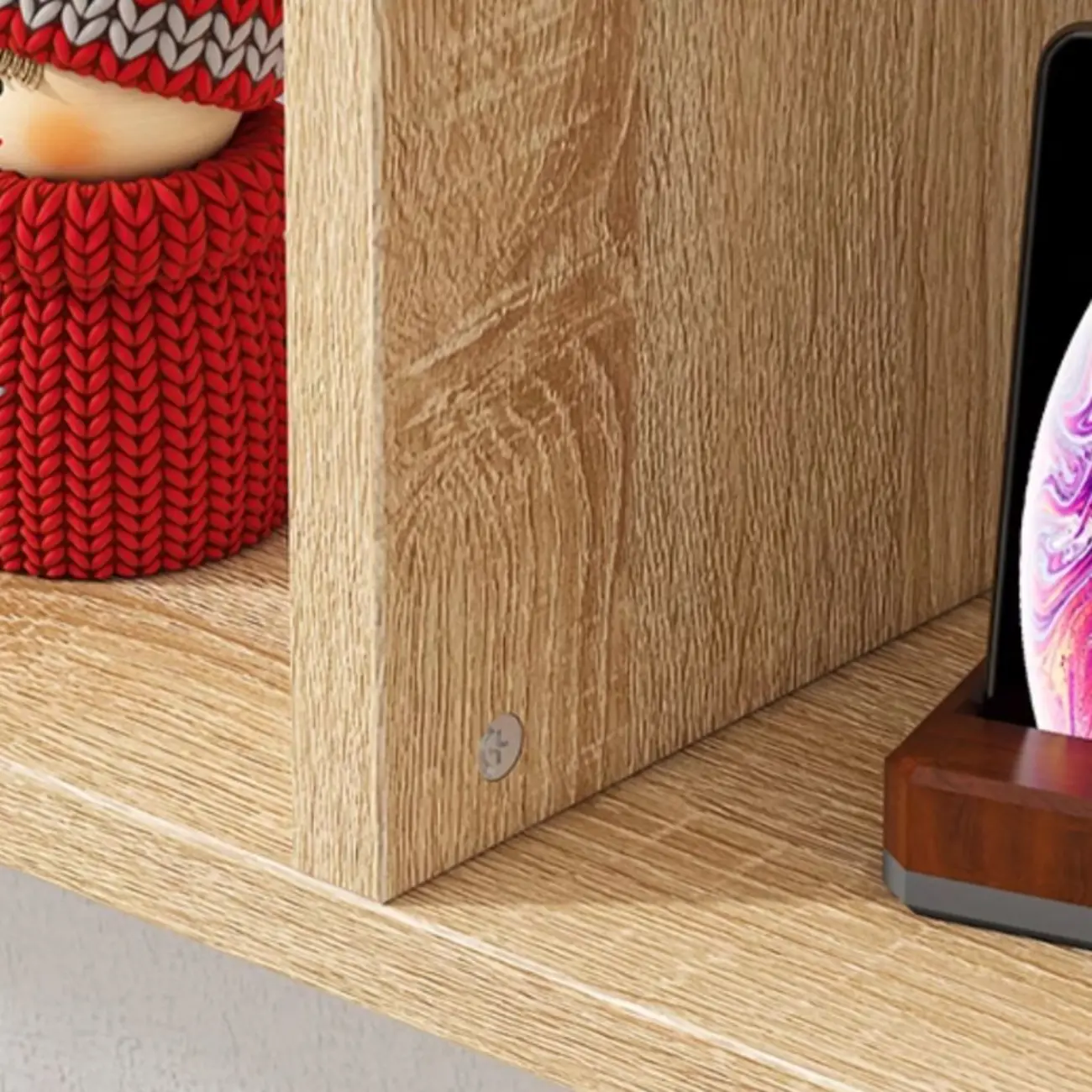 Modern Wooden 3-Tier Open Back Wall-Mounted Bookcase