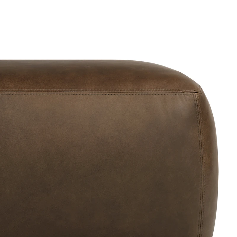 Poly & Bark Denver Leather Ottoman - Full Grain Genuine Italian Leather