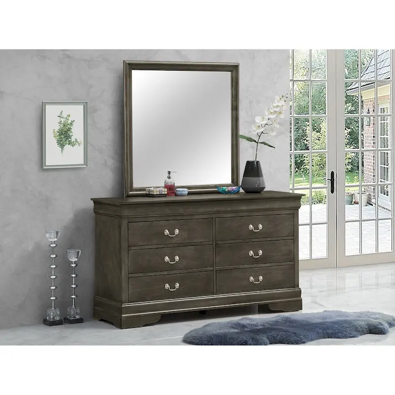Louis Phillipe 6-Drawer Double Dresser