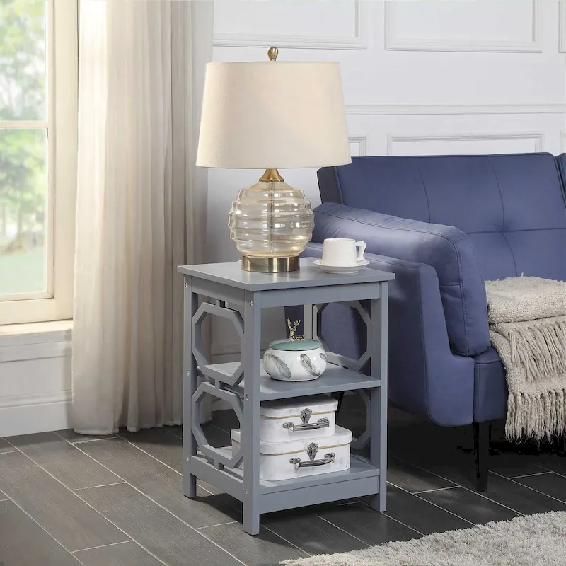 Convenience Concepts Omega End Table with Shelves