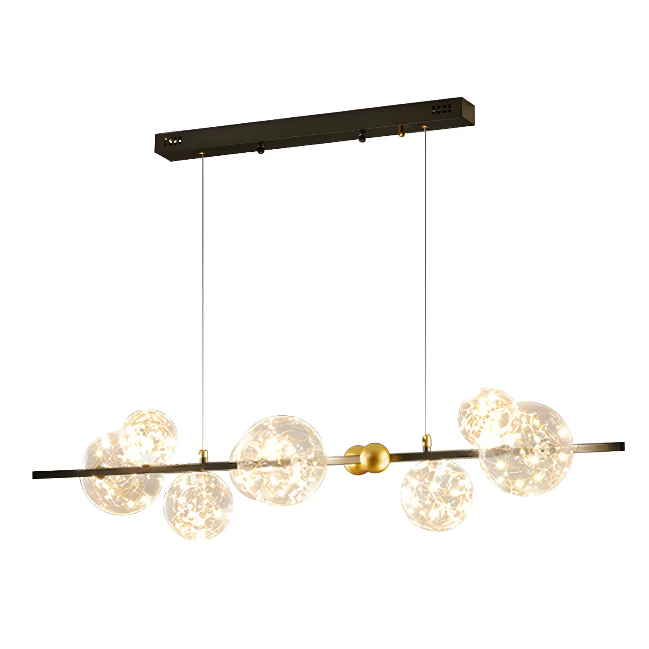 Dining Area Modern Glass 8-Light Globe Chandelier