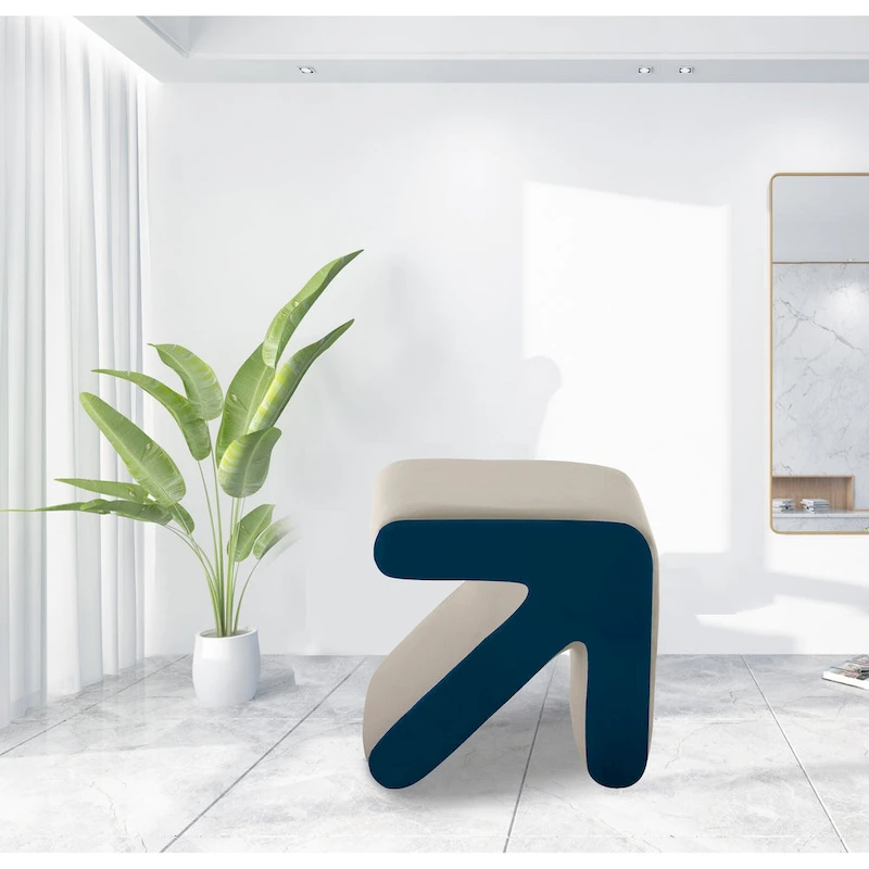 Modern Creative Upholstered Velvet Stool Ottoman