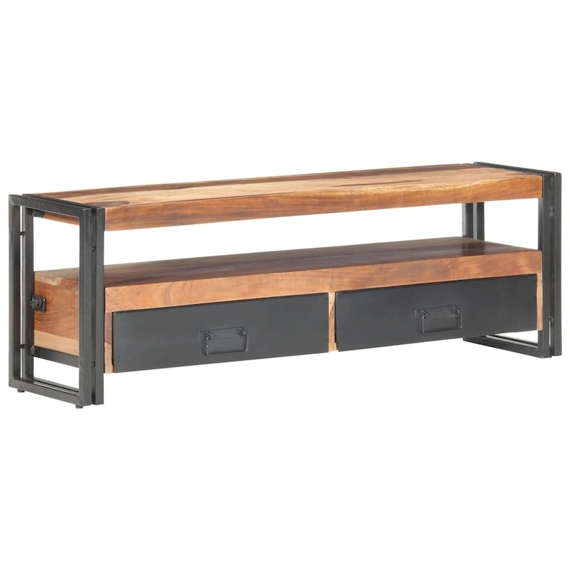 vidaXL TV Stand 47.2x11.8x15.7 Solid Wood with Finish