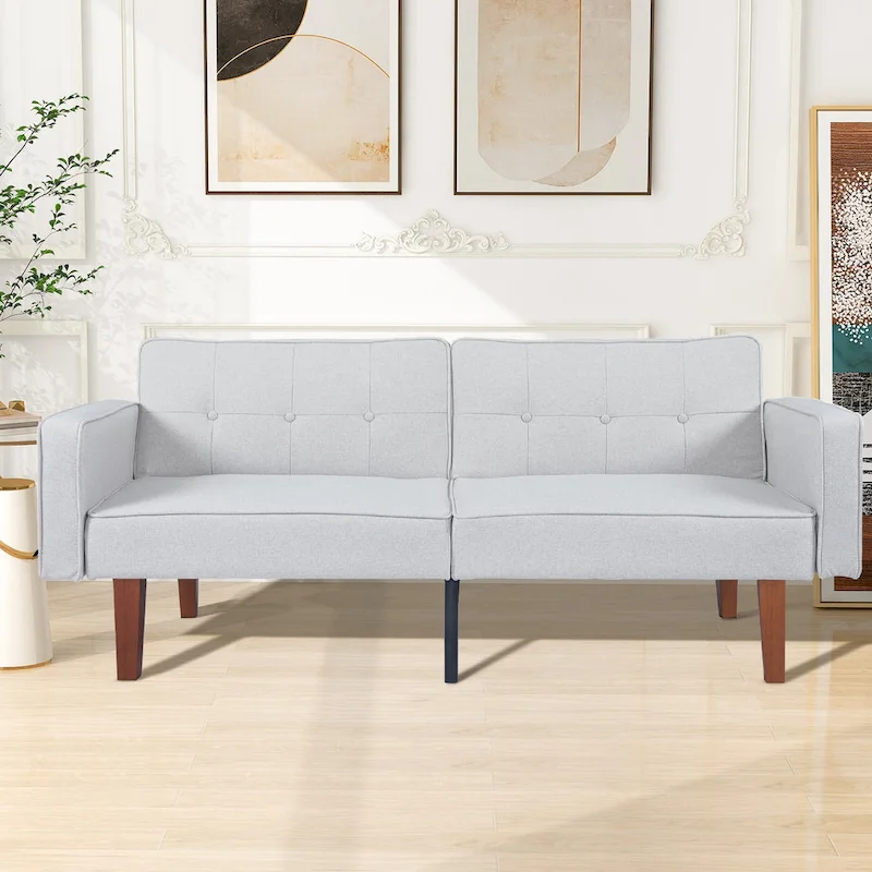 Futon Sofa Bed Memory Foam Couch Sleeper Daybed Foldable Convertible Loveseat