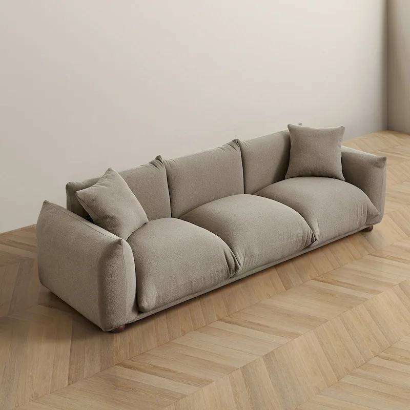 Arten Mid-Century Modern Luxury Boucle/Velvet Couch