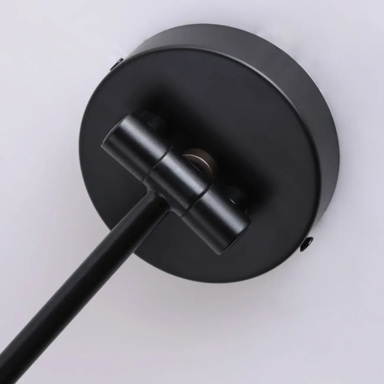 18 Small Bedside Swing Arm Wall Light with Wooden Shade