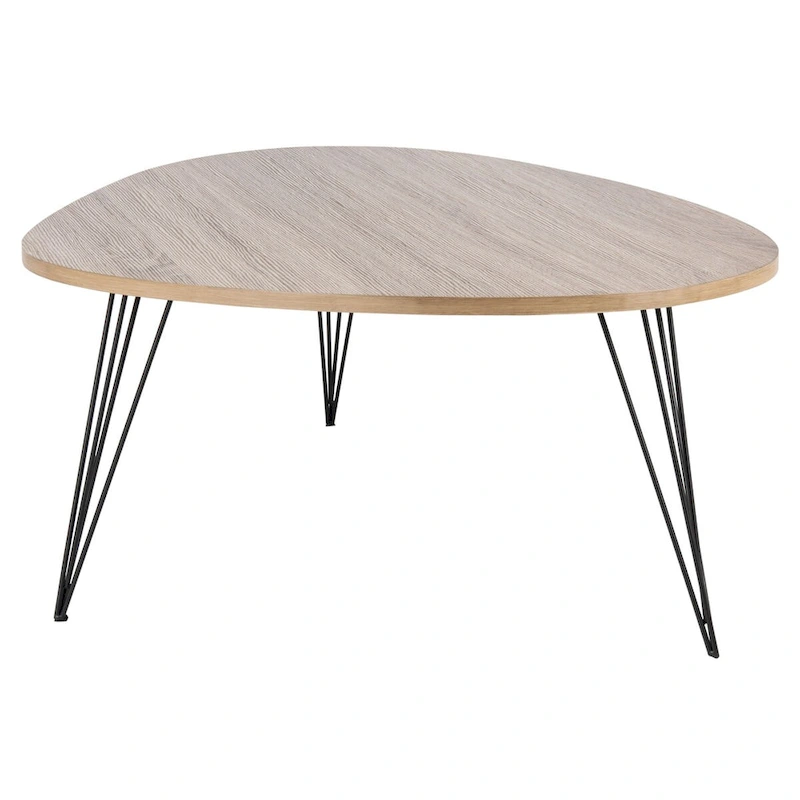 SAFAVIEH Louann Oak Finish/ Black Coffee Table - 44 x 31.5 x 15.6 - 44Wx32Dx16H