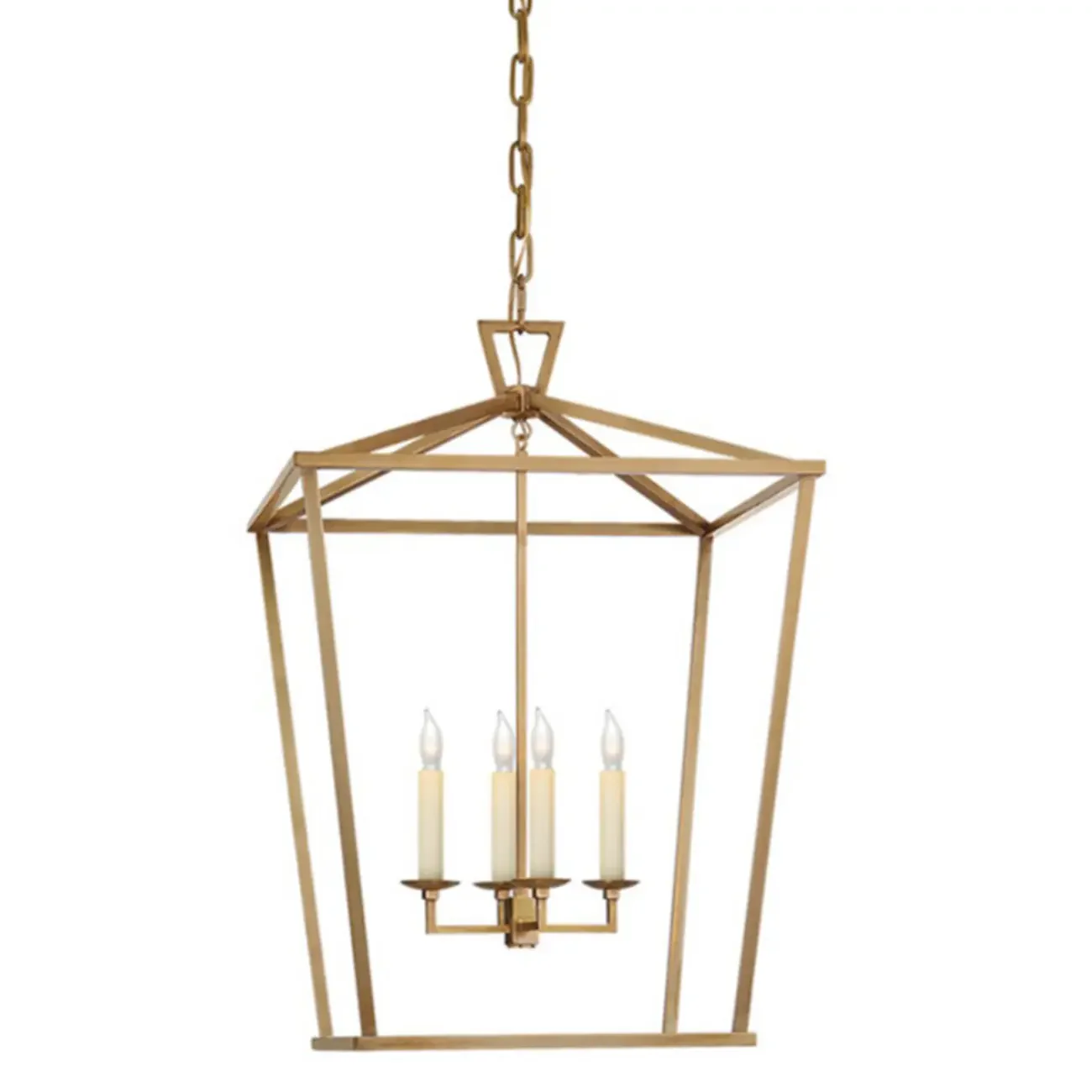 Industrial Adjustable Metal Lantern Caged Candelabra Chandelier