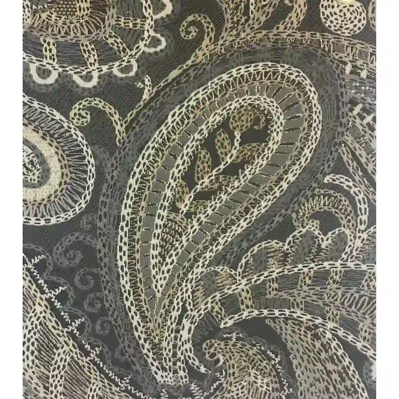 Capernicus Beige Paisley Print Accent Chair