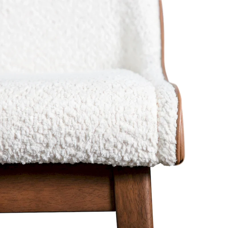 Furniture of America Beau I Mid-century Walnut 7-Piece Rectangle Dining Table Set