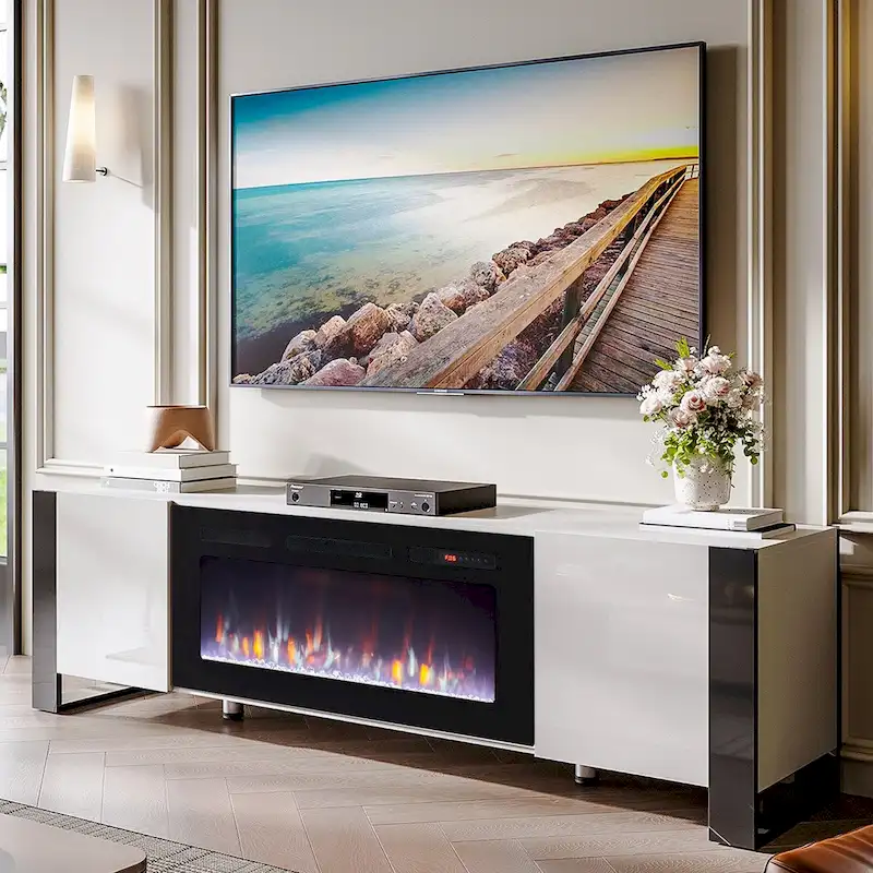 70 Modern Entertainment Center with 36 Fireplace