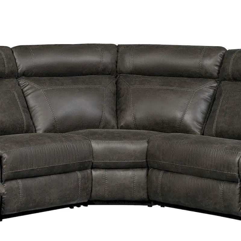 Nicole Reclining Faux Leather Upholstered Sectional Sofa