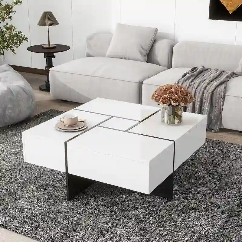 Unique Design Coffee Table with Extendable Sliding Tabletop