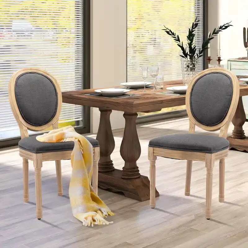 French Dining Chair with Nailhead Trim Set of 6