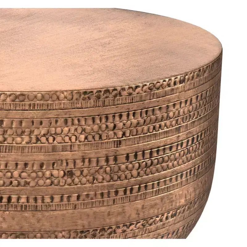 Jean 29.5 inch Wide Boho Metal Coffee Table, Assembled