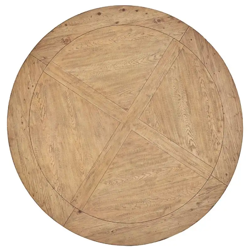 Sabera Shabby Chic Round X-Base Dining Set - Double X Back by iNSPIRE Q Classic