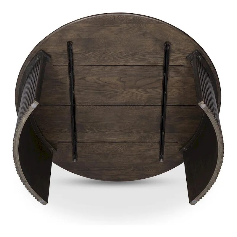 NADAAL STUDIOS Pence, Small Oval Coffee Table, Dark Brown