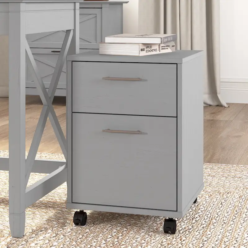 2 Drawer Mobile File Cabinet by