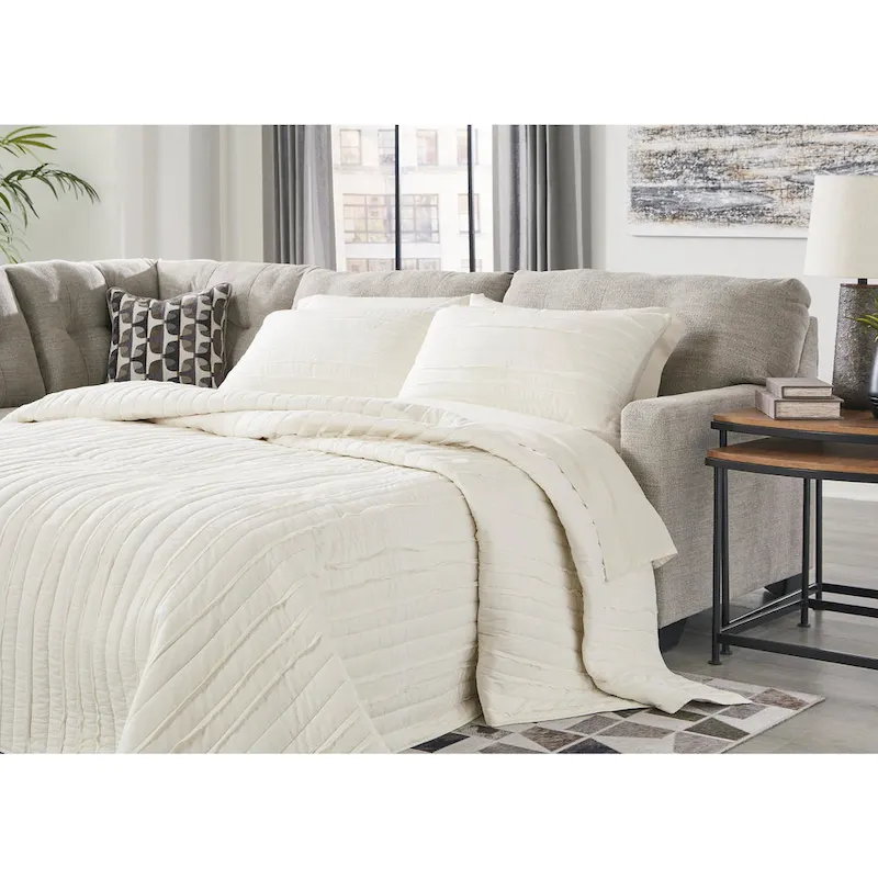 Signature Design by Ashley Mahoney 2-Piece Sleeper Sectional with Chaise - 105W x 90D x 37H