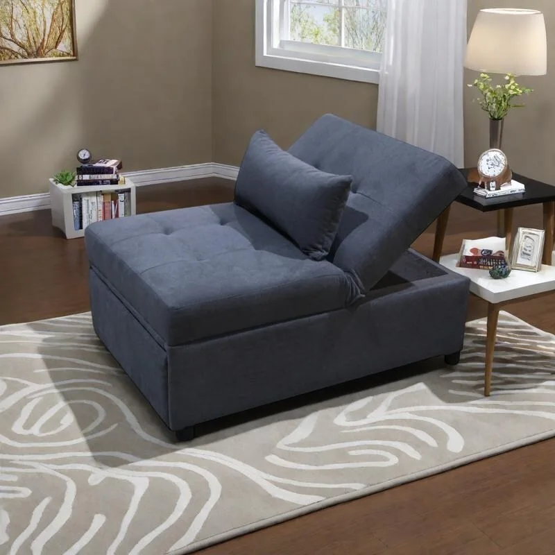 Multi-Functional Folding Ottoman Sofa Bed with Converts to Lounge Chair and Single Bed (264lb Capacity)