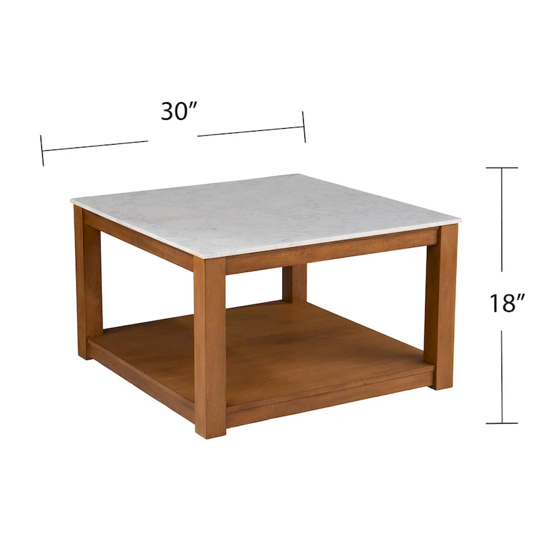 SEI Furniture Carmona Natural Wood Two Tier Coffee Table