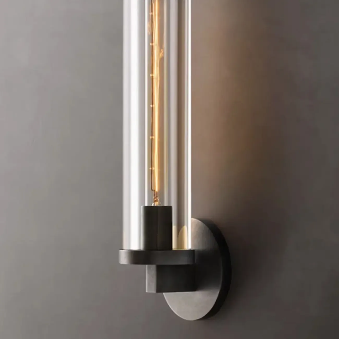 Mini Metal Crystal Cylinder Modern Wall Sconce Light