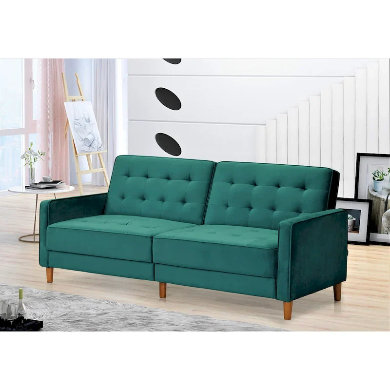 Jonathan Tufted Velvet Sofa Bed Sleeper