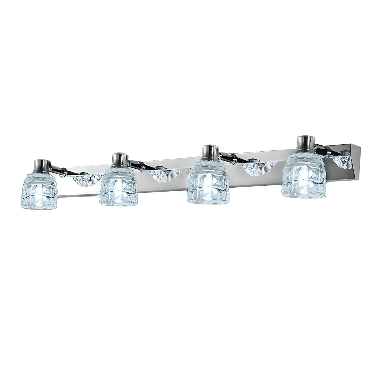 Modern Chrome Crystal Bathroom Vanity Light
