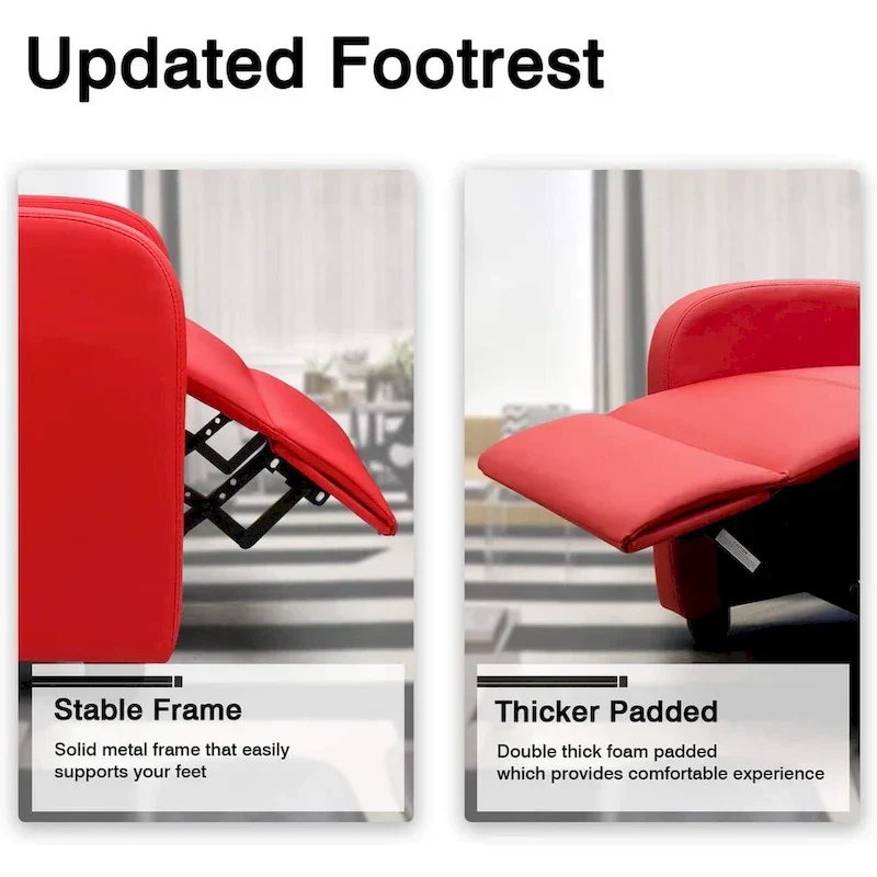 Homall Recliner Chair PU Leather Single Living Room Sofa Recliner