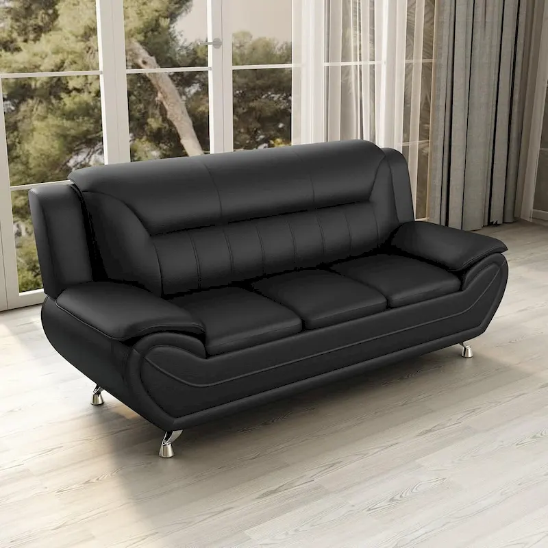 Sanuel 79.2 Faux Leather Pillow Top Arm Sofa