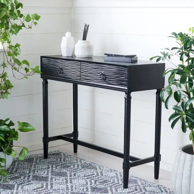 SAFAVIEH Barbra 2-Drawer Console Table - 35.5 W x 13 L x 29.5 H - 36Wx13Dx30H