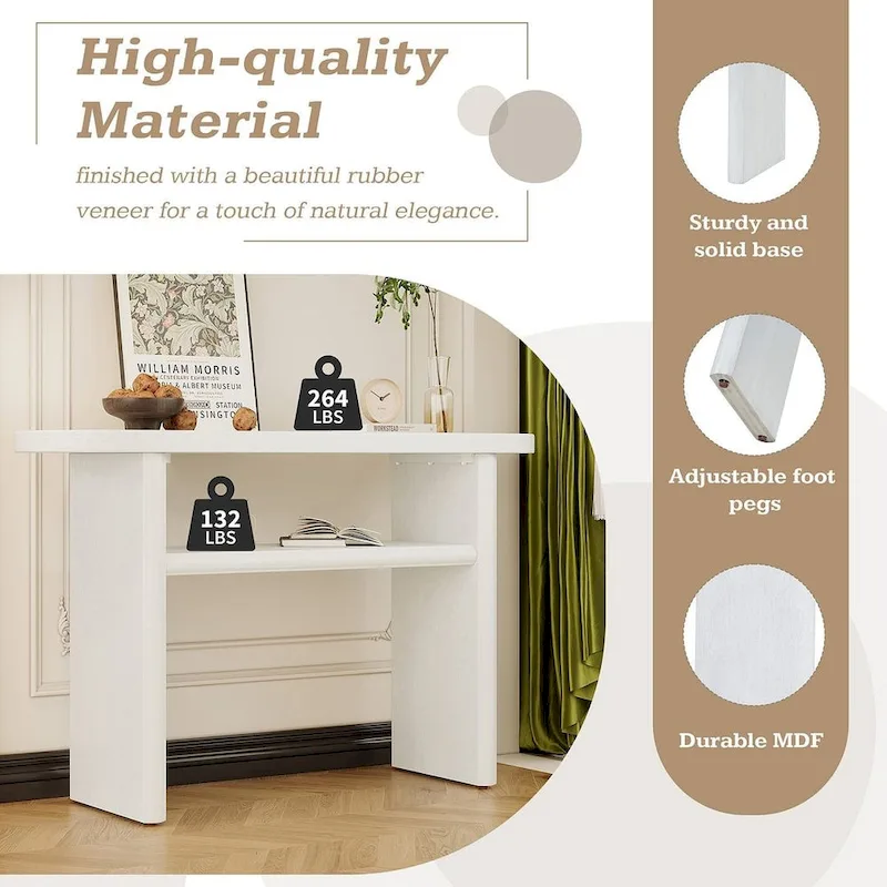 47.80 Modern Wooden Console Table with Shelf