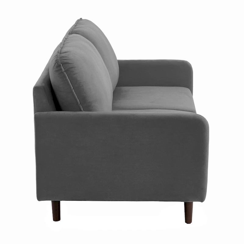 Modern Loveseat Velvet Wood Legs Sofa