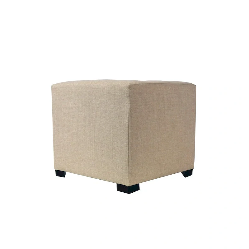 MJL Furniture Solid 4 Button Tufted Square Ottoman
