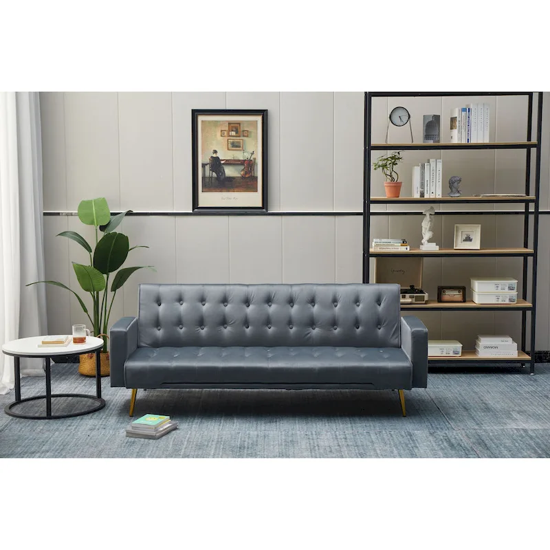 75 Wide Tufted Velvet Convertible Sleeper sofa