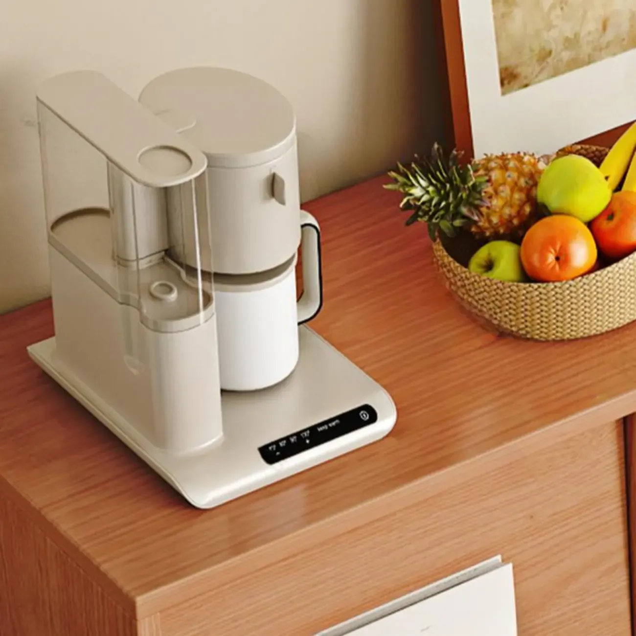 Natural Finish Rubberwood Sideboard with Drawers