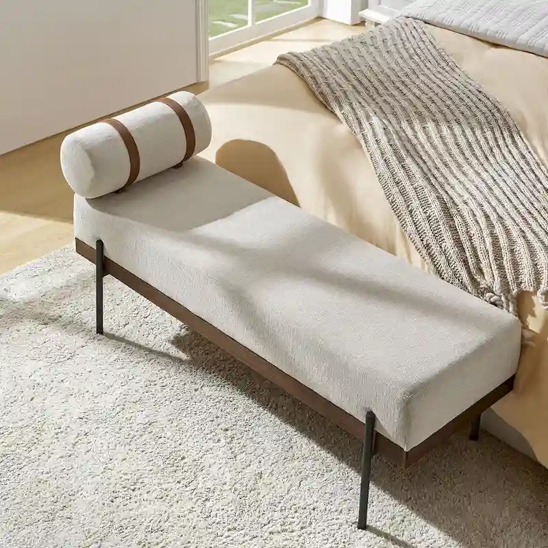Damacio Entryway Bench with Removable Pillow
