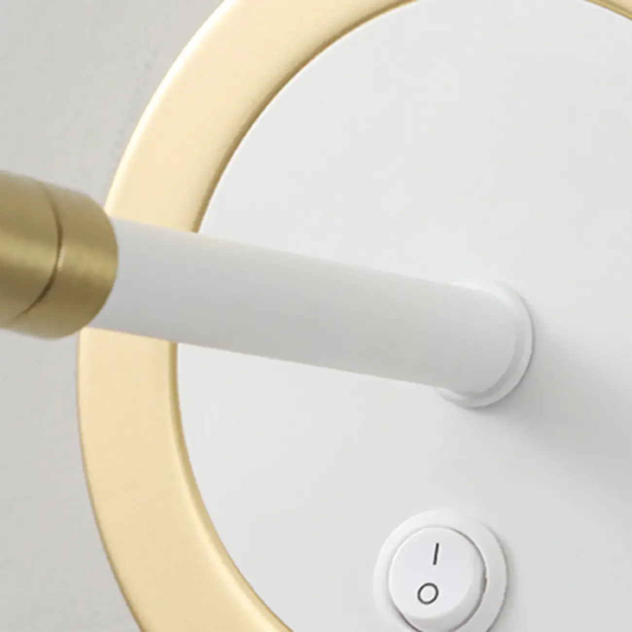 Modern White Metal Adjustable Swing Arm Wall Light