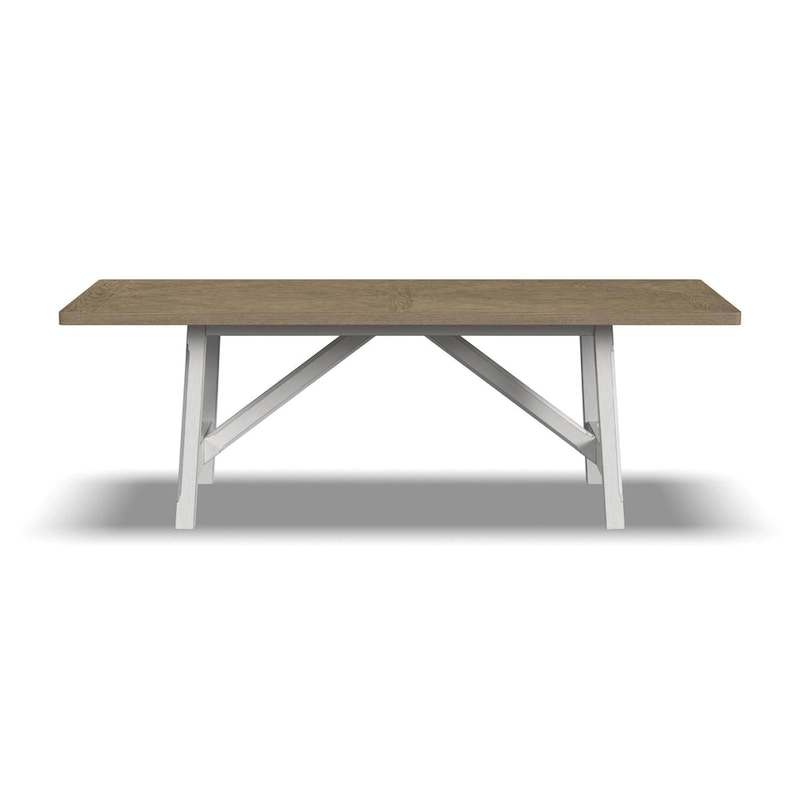 Melody White Wood Rectangular Dining Table - 90 x 30 x 42