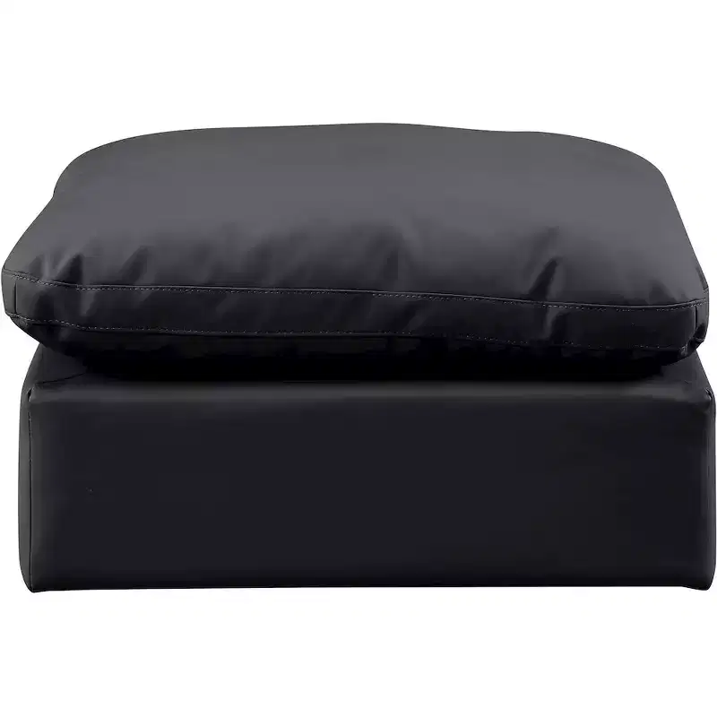 Meridian Furniture,Indulge Vegan Leather Ottoman