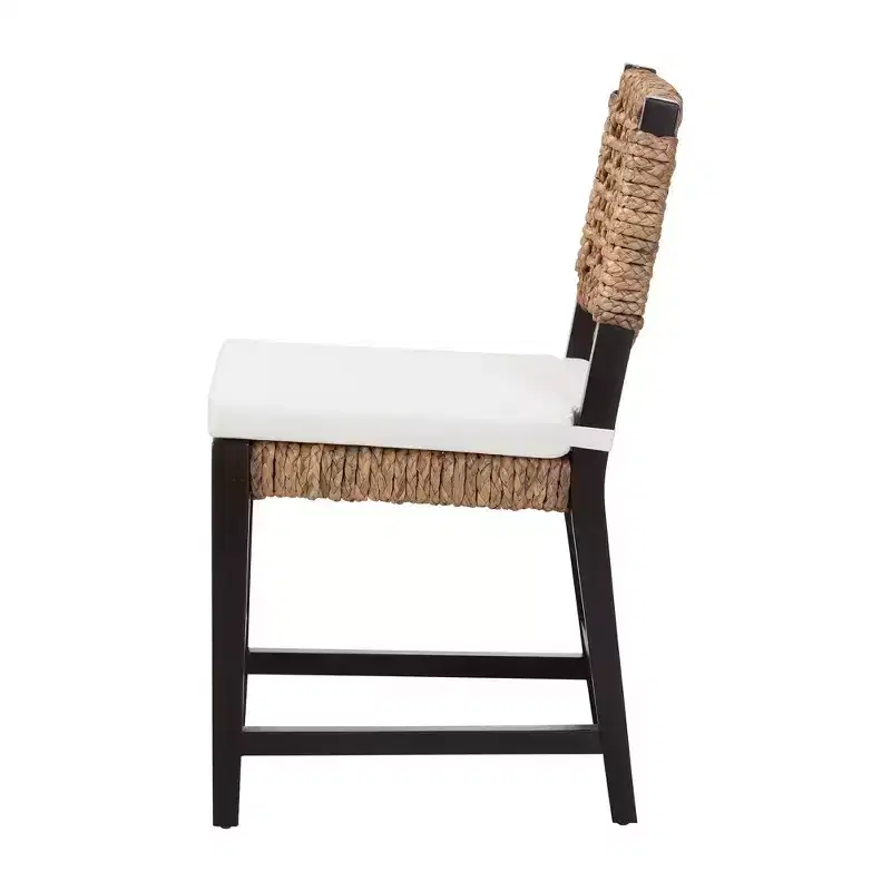 Dark Brown Bohemian Armless Dining Chair - Seats 1