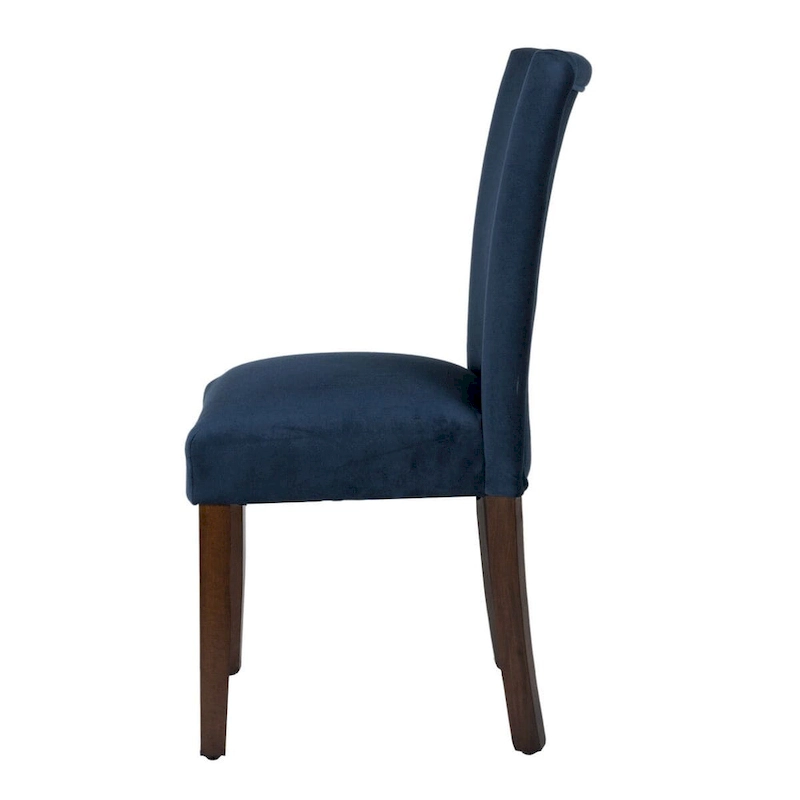 HomePop Classic Velvet Parsons Dining Chair - Dark Navy Blue Velvet (Set of 2)