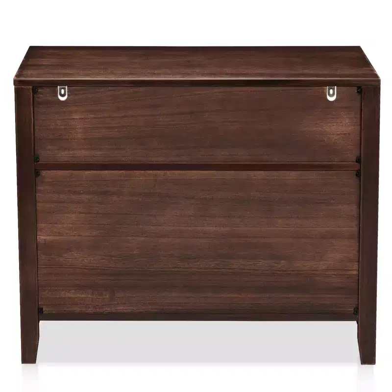 Karl Home 2-Drawer Brown MDF (Medium-Density Fiberboard) 29.53in. W Nightstands