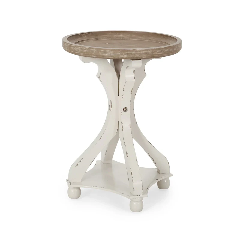Callao French Country Accent Table with Round Top by Christopher Knight Home