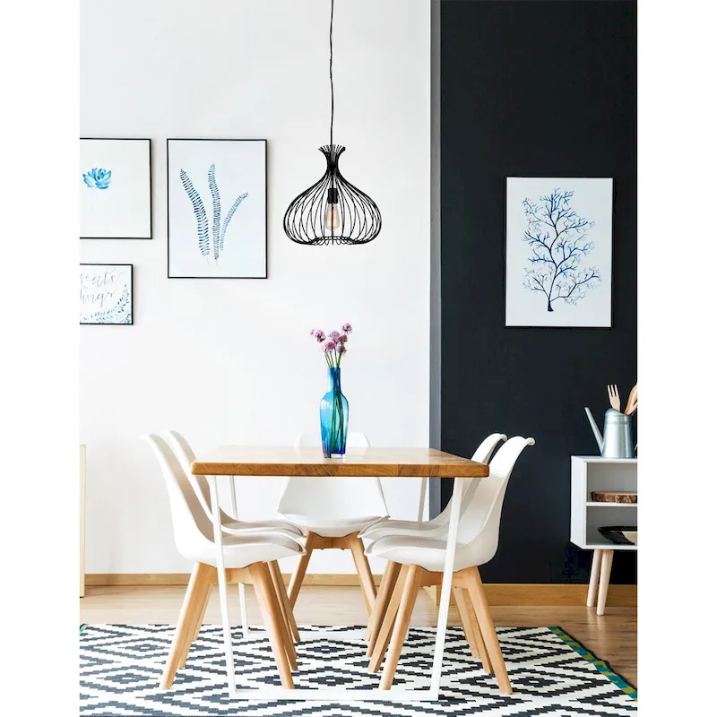 Darleen 1 Light Down Pendant With Black Finish