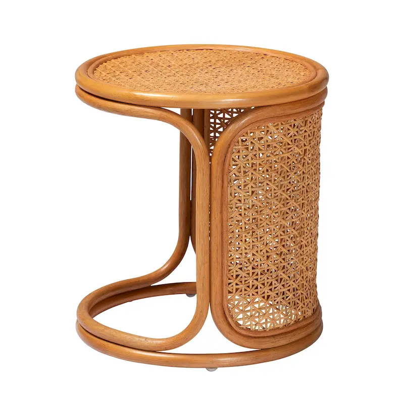 Eldon Bohemian Rattan End Table