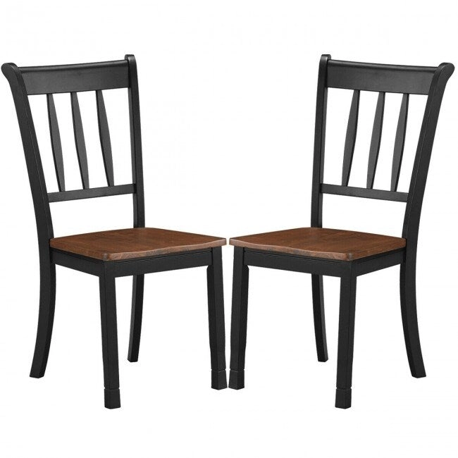 2 Pieces Solid Whitesburg Spindle Back Wood Dining Chairs - 18 x 21 x 38.5( L x D x H )