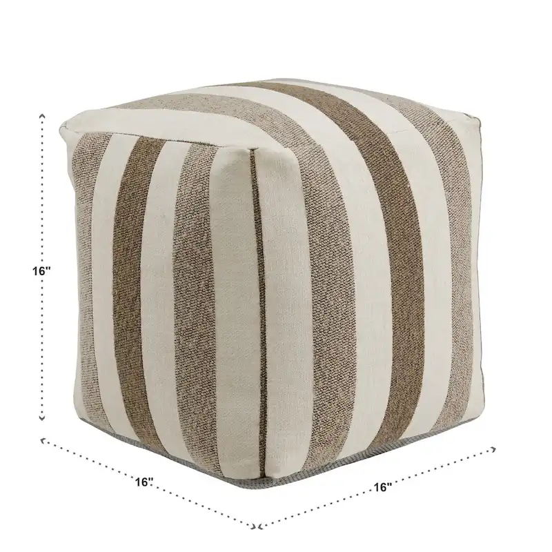 Brunico Upholstered Square Pouf Ottoman by iNSPIRE Q Bold