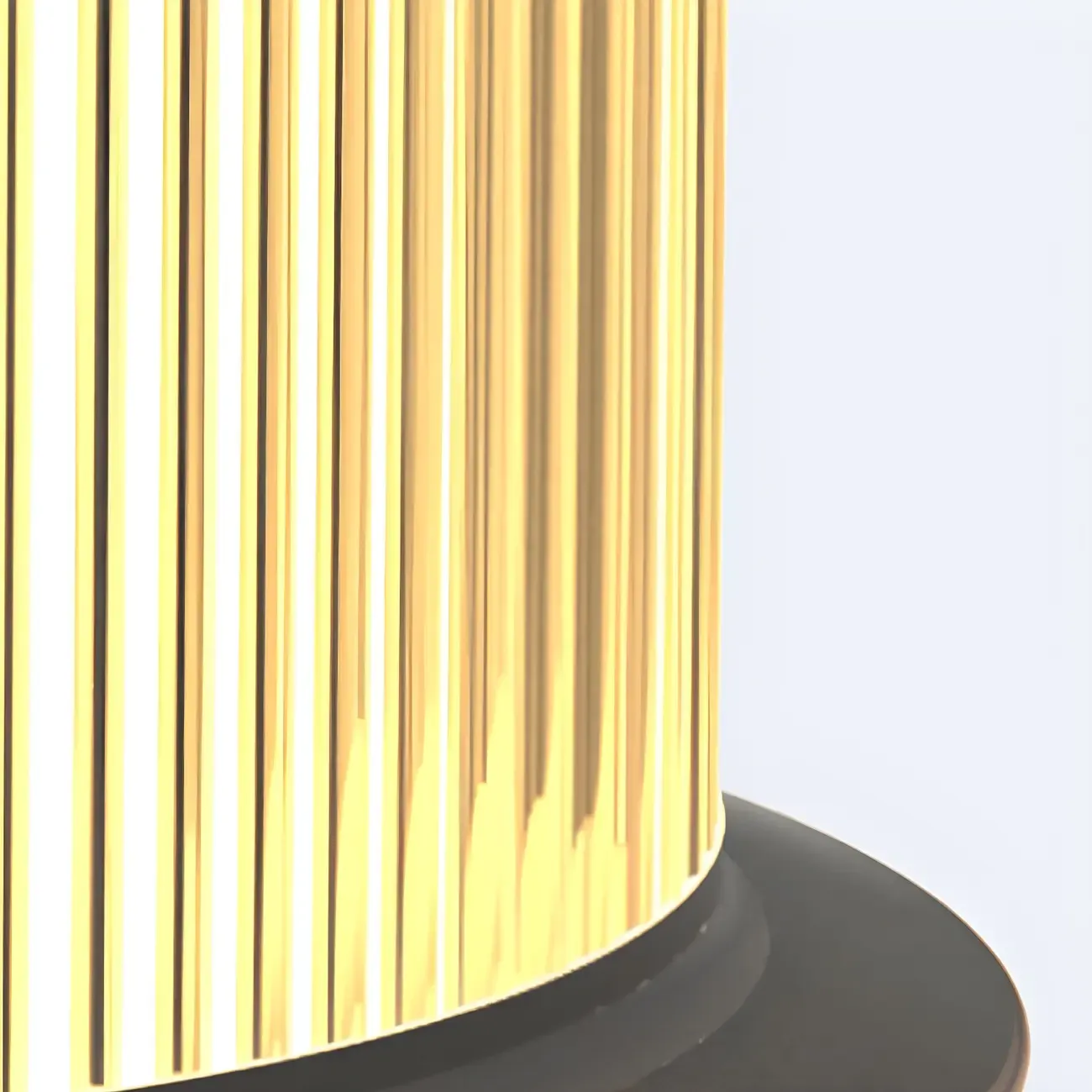 Black Metal Circular Drum Post Cap Light